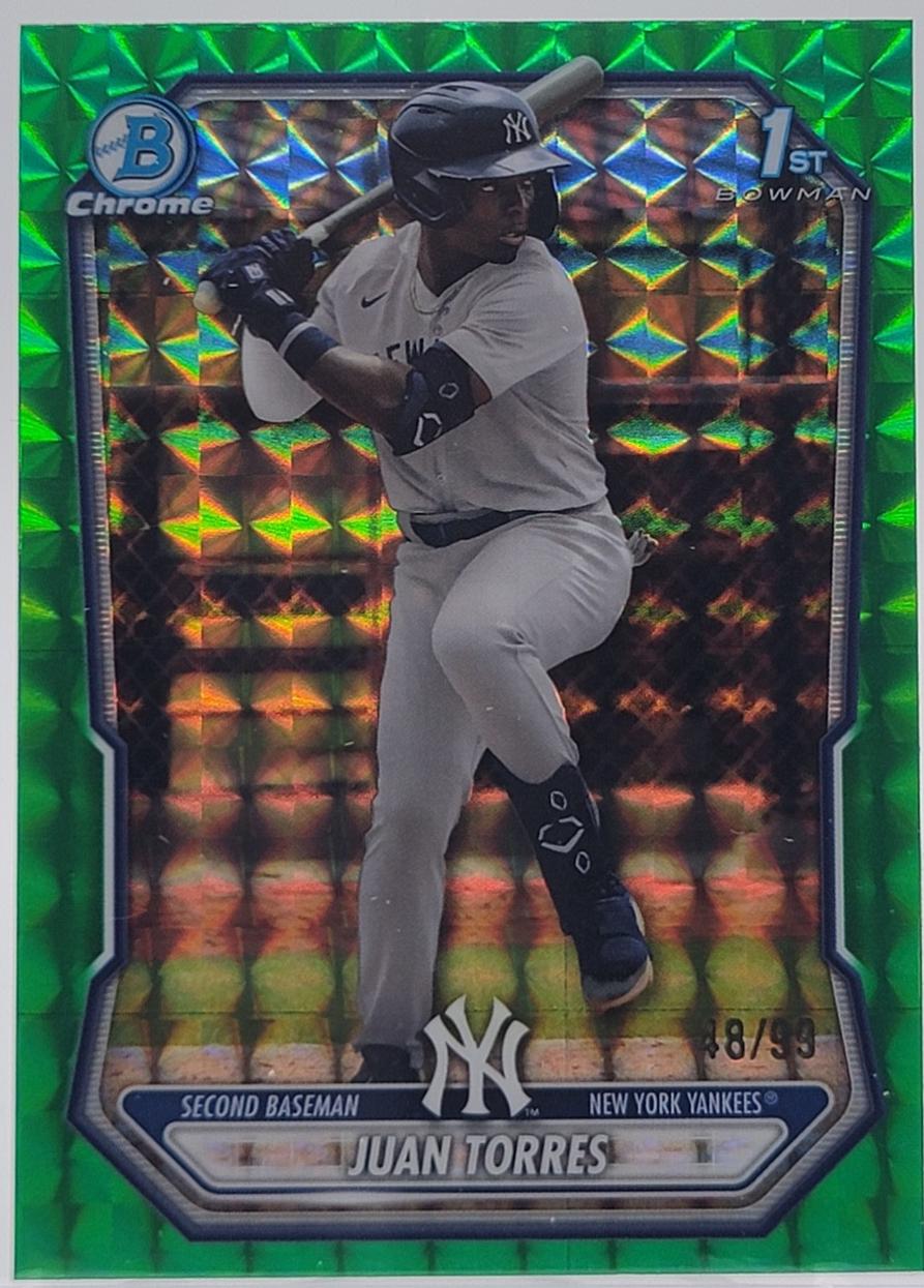 2026 Bowman Chrome Prospect Juan Torres [Green Geometric Refractor] #BCP-75 card