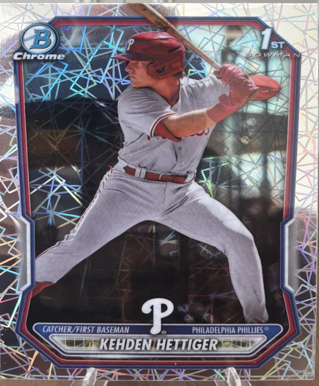 2026 Bowman Chrome Prospect Kehden Hettiger [Lazer Refractor] #BCP-101 card