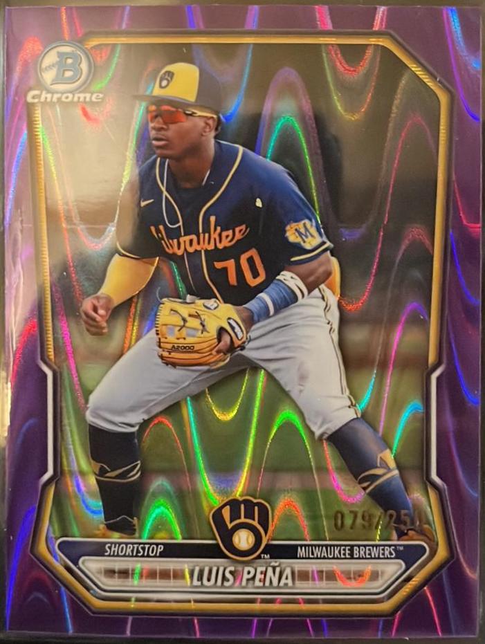 2026 Bowman Chrome Prospect Luis Pena [Purple RayWave Refractor] #BCP-120 card
