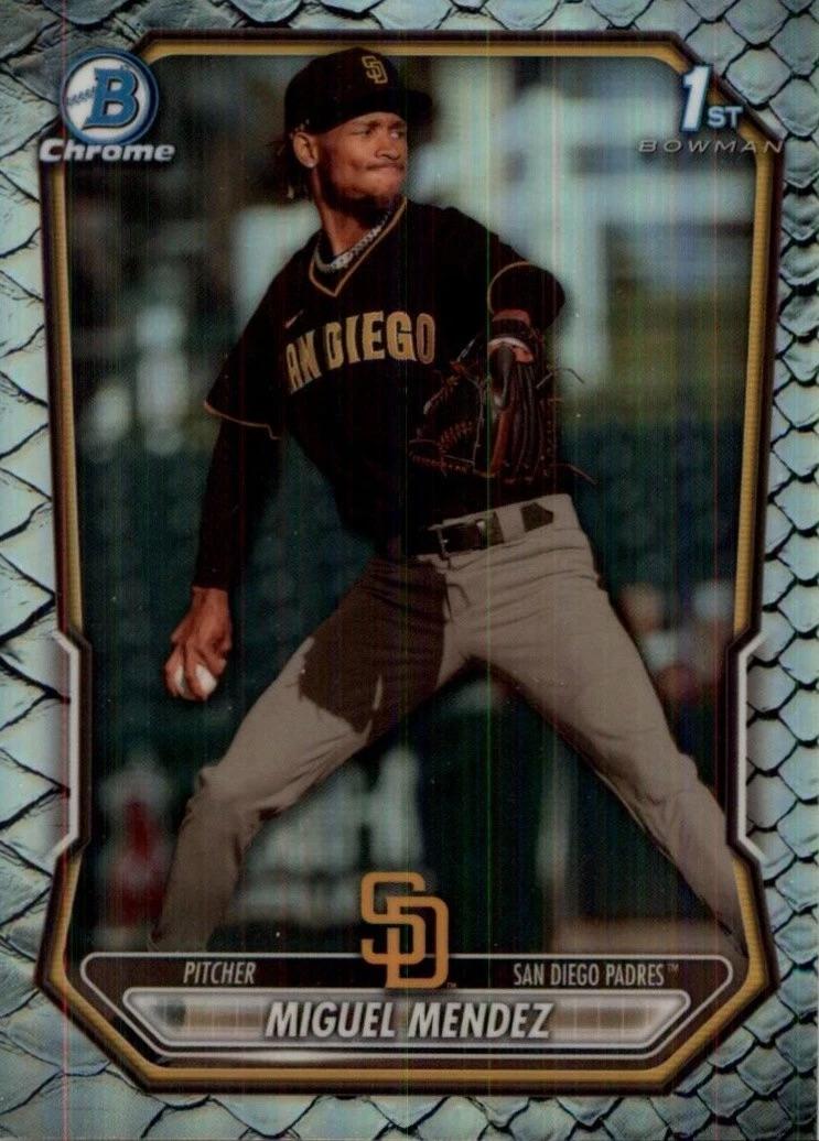 2026 Bowman Chrome Prospect Miguel Mendez [Reptilian Refractor] #BCP-107 card