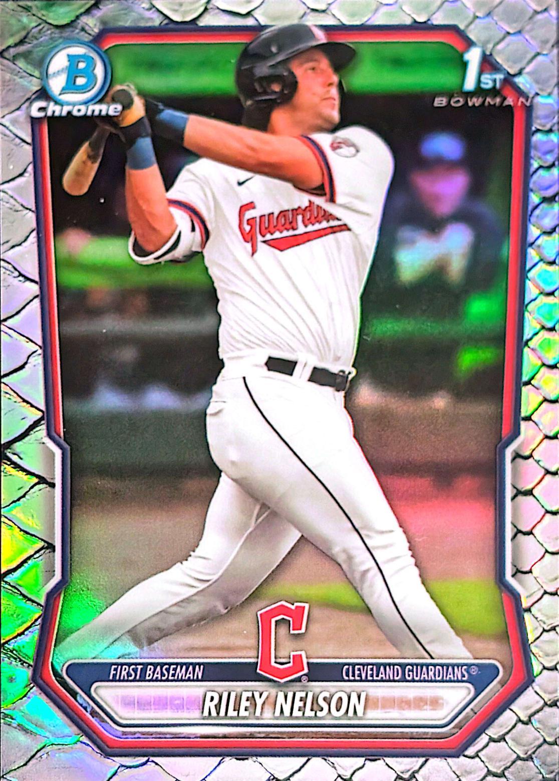 2026 Bowman Chrome Prospect Riley Nelson [Reptilian Refractor] #BCP-124 card