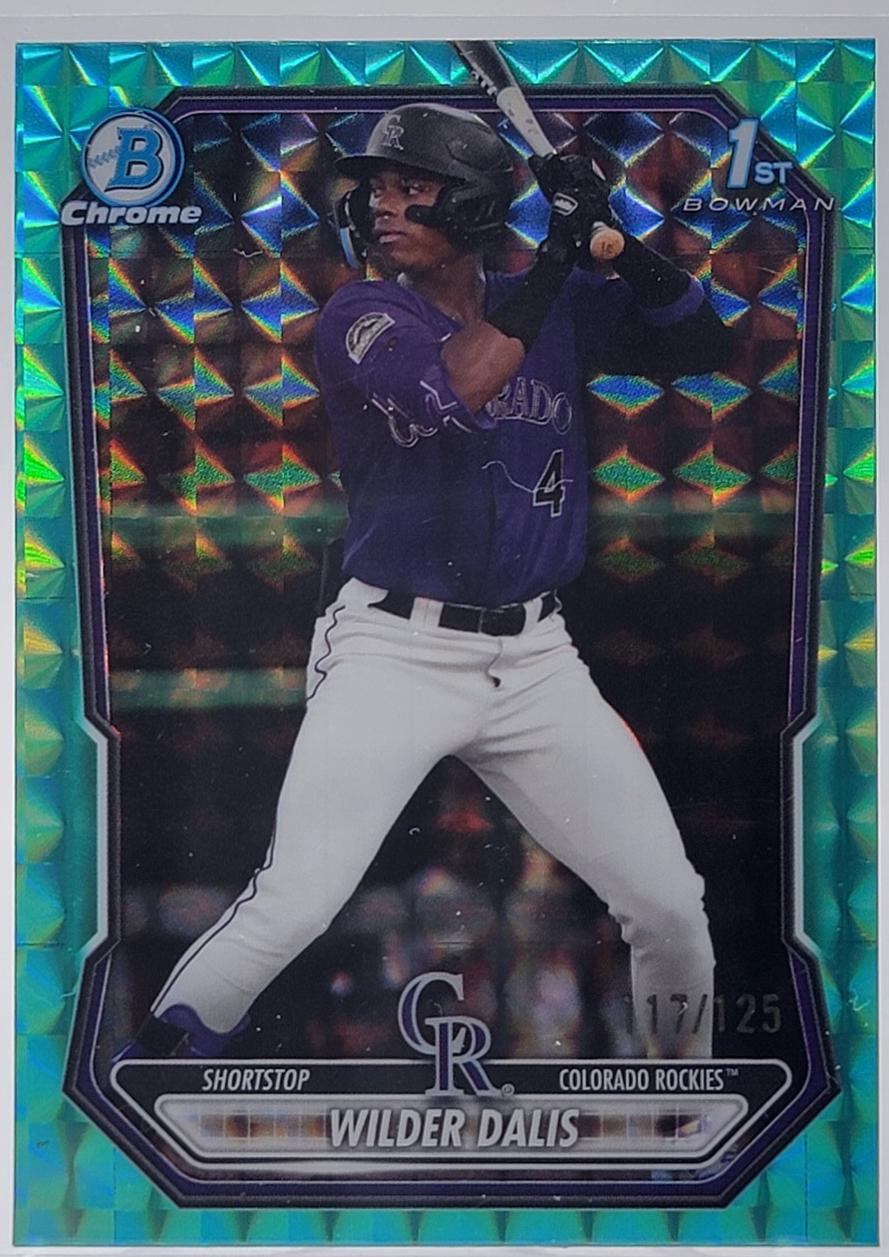 2026 Bowman Chrome Prospect Wilder Dalis [Aqua Geometric Refractor] #BCP-150 card