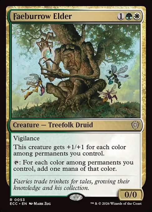 2026 Lorwyn Eclipsed Commander Faeburrow Elder #53 card