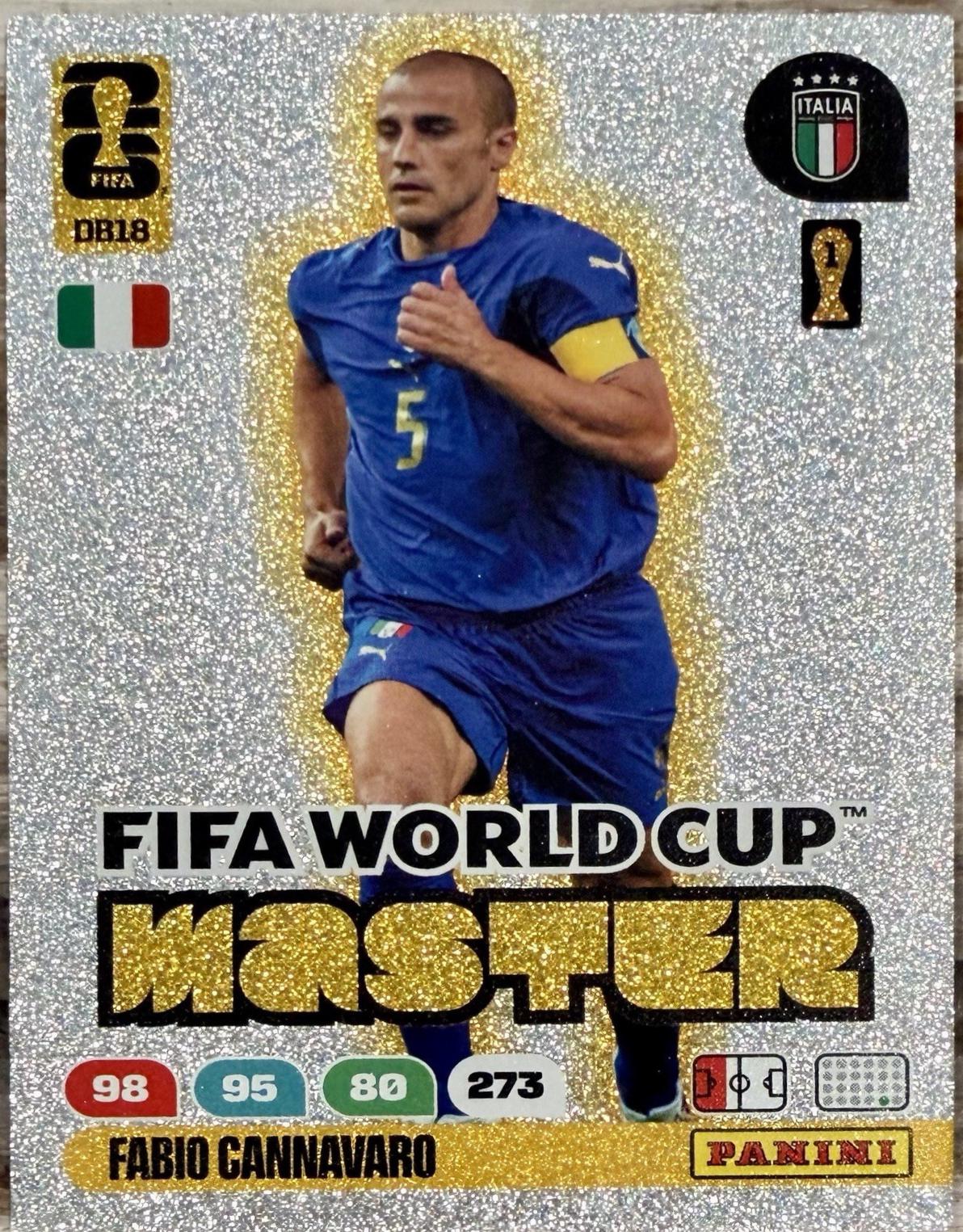 2026 Panini Adrenalyn XL FIFA World Cup Master Fabio Cannavaro #DB18 card