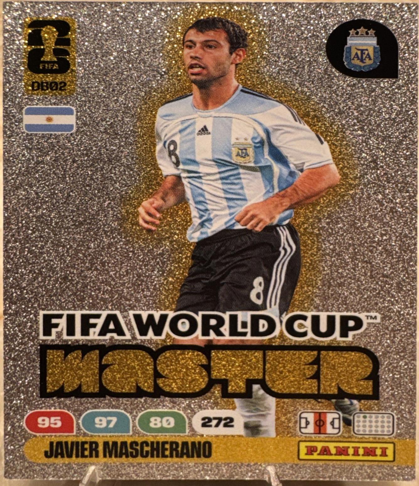 2026 Panini Adrenalyn XL FIFA World Cup Master Javier Mascherano #DB02 card