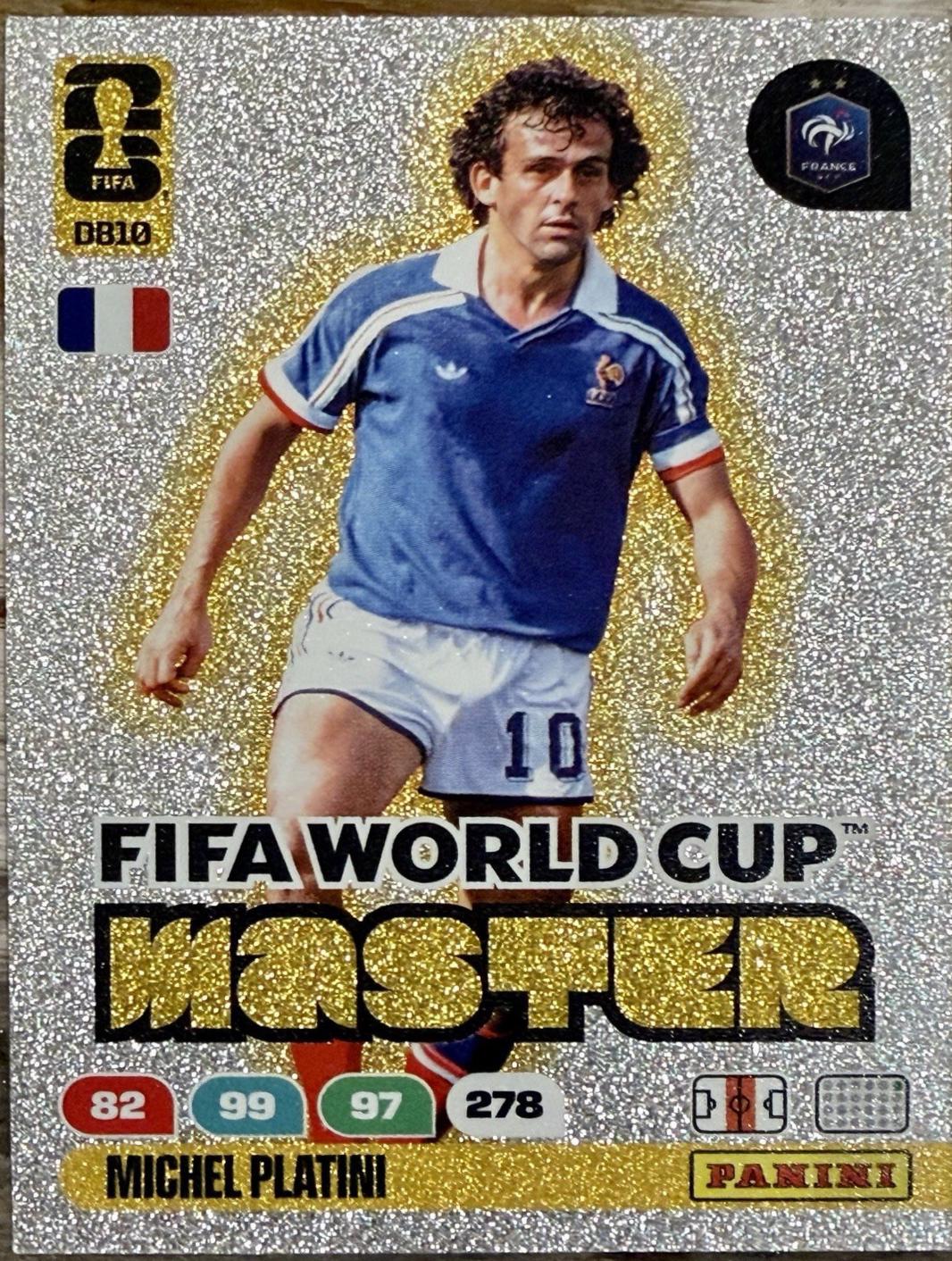 2026 Panini Adrenalyn XL FIFA World Cup Master Michel Platini #DB10 card