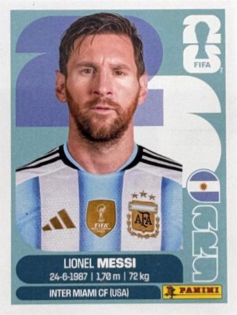 2026 Panini FIFA World Cup Stickers Lionel Messi #ARG17 card