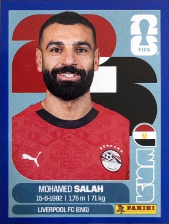 2026 Panini FIFA World Cup Stickers Mohamed Salah [Blue] #EGY17 card