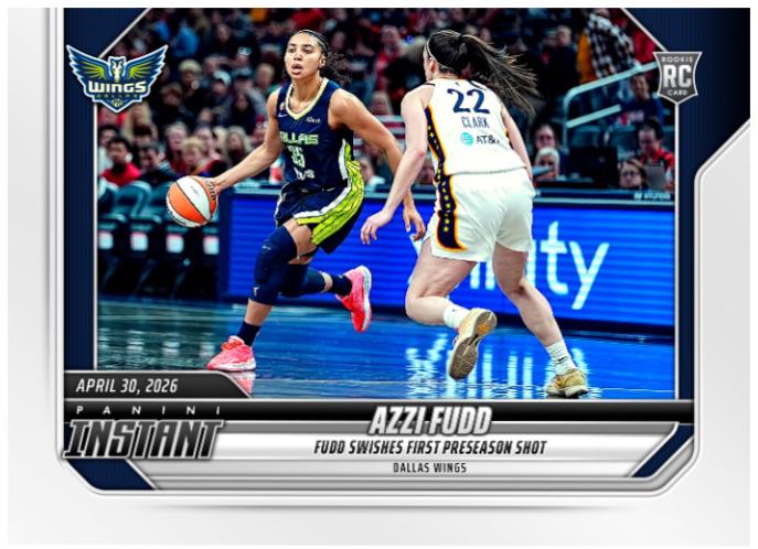 2026 Panini Instant WNBA Azzi Fudd #18 card