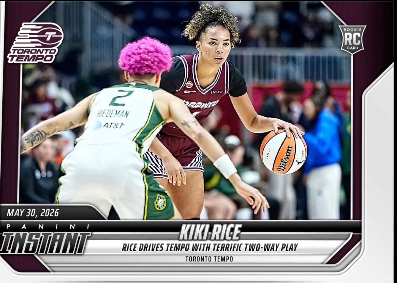2026 Panini Instant WNBA Kiki Rice #109 card