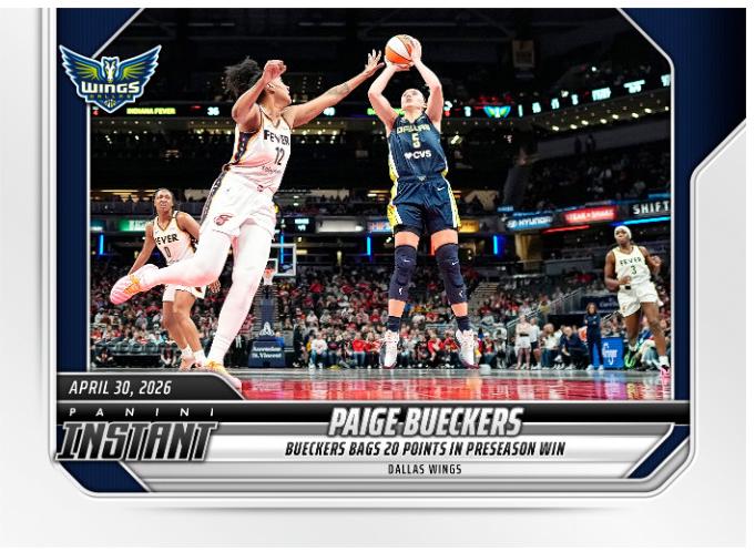 2026 Panini Instant WNBA Paige Bueckers #19 card