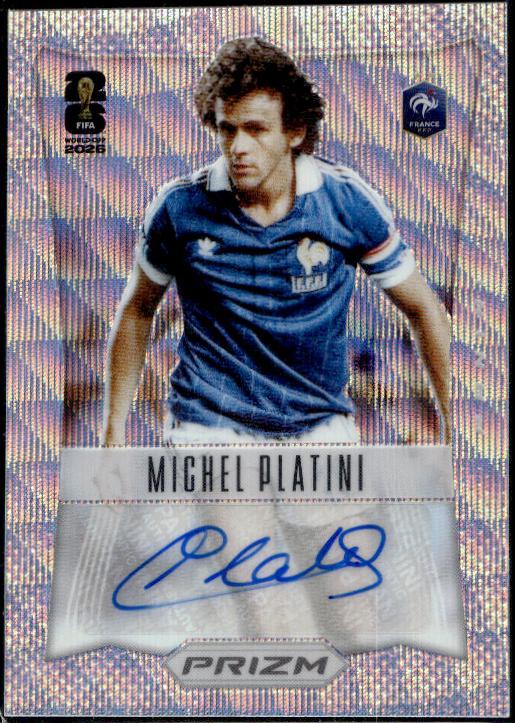 2026 Panini Prizm FIFA Throwback Signature Michel Platini [Wave] #20 card
