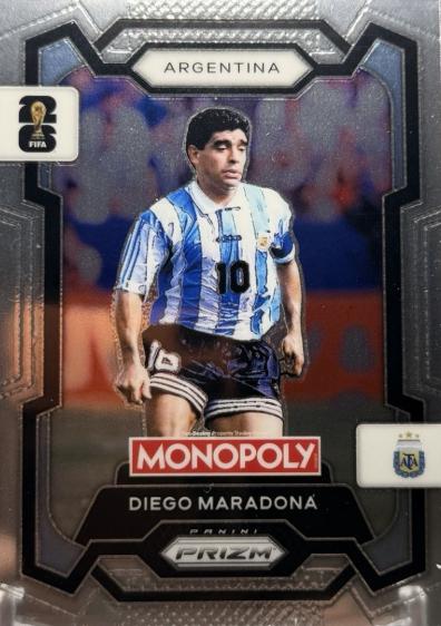2026 Panini Prizm Monopoly FIFA World Cup Diego Maradona #3 card