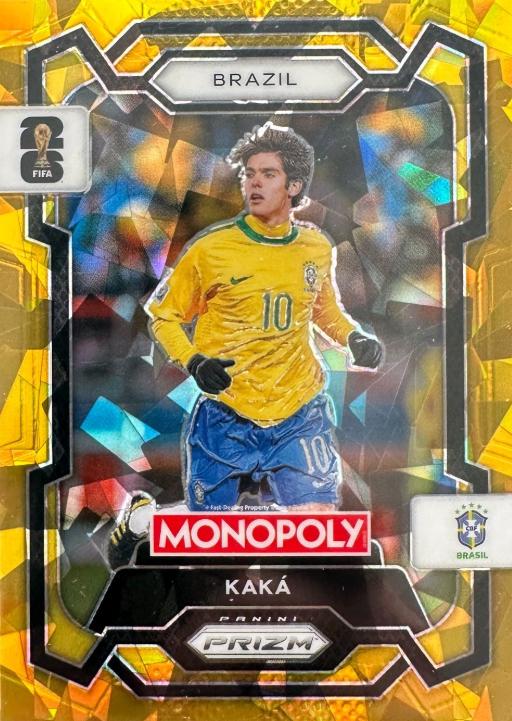 2026 Panini Prizm Monopoly FIFA World Cup Kaka [Gold Cracked Ice] #19 card