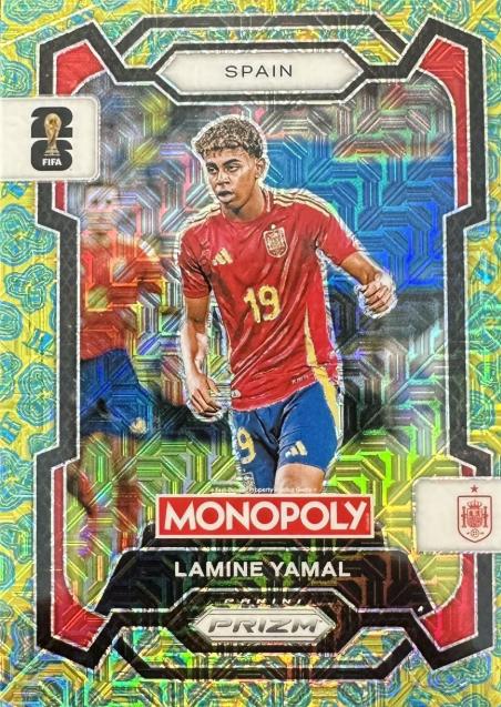 2026 Panini Prizm Monopoly FIFA World Cup Lamine Yamal [Hat Trick Mojo] #41 card