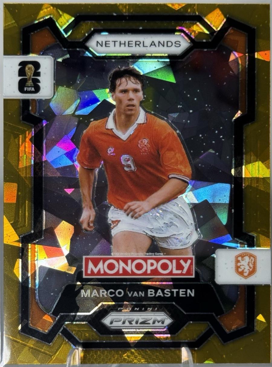 2026 Panini Prizm Monopoly FIFA World Cup Marco van Basten [Gold Cracked Ice] #73 card