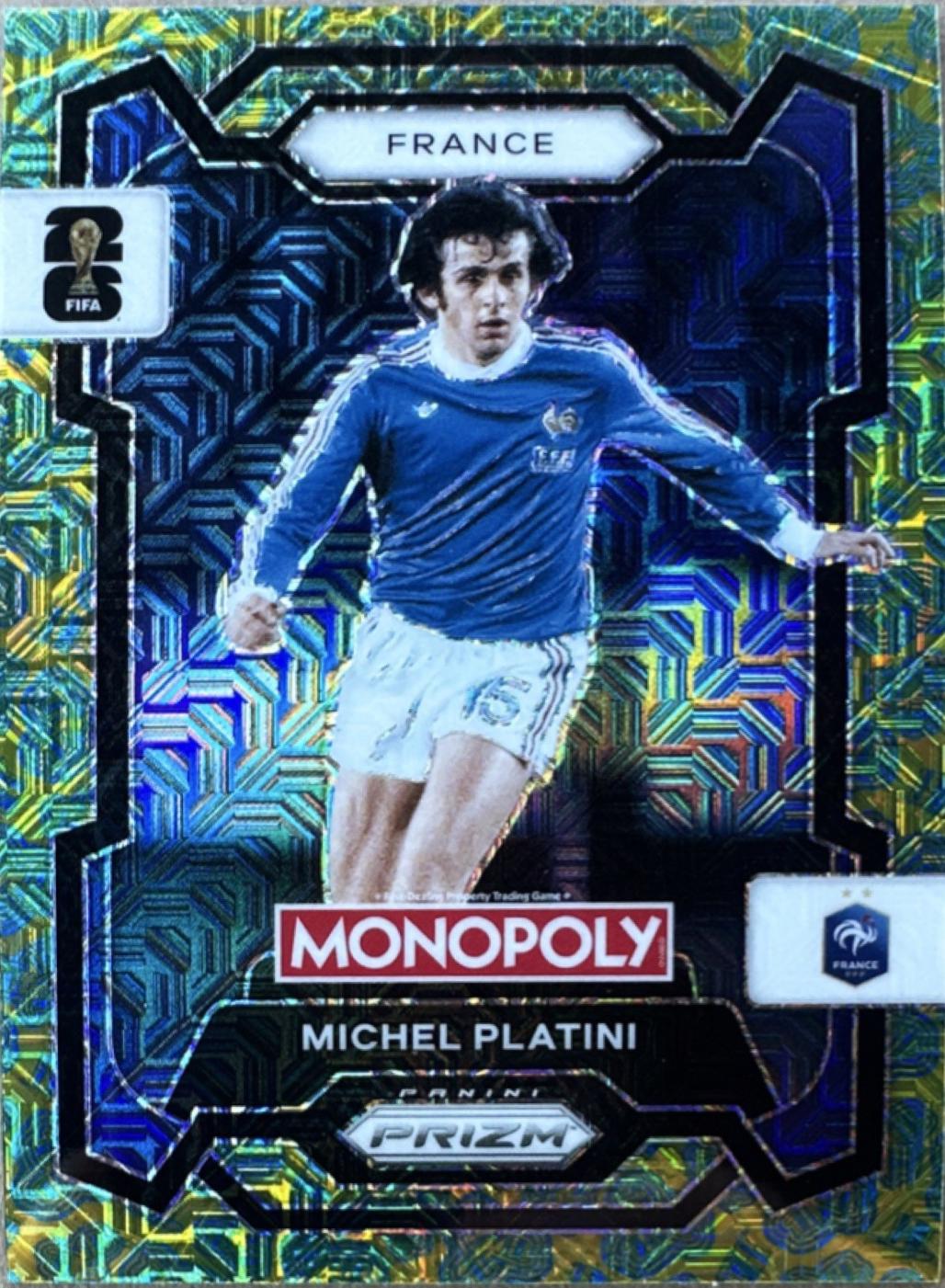 2026 Panini Prizm Monopoly FIFA World Cup Michel Platini [Hat Trick Mojo] #13 card