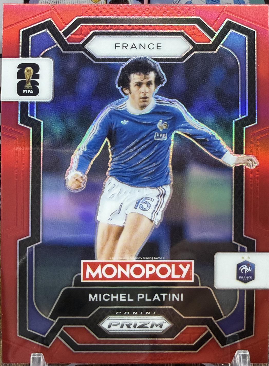 2026 Panini Prizm Monopoly FIFA World Cup Michel Platini [Red] #13 card