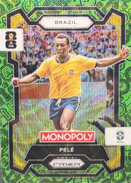 2026 Panini Prizm Monopoly FIFA World Cup Pele [Four Corners Green Wave] #16 card