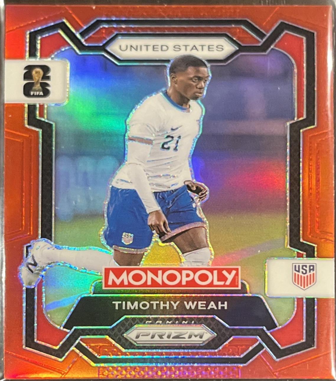2026 Panini Prizm Monopoly FIFA World Cup Timothy Weah [Red] #71 card