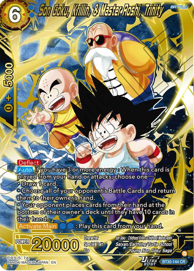 2026 Super Three Glorious Fighters Son Goku, Krillin, & Master Roshi, Trinity [Foil] #BT30-144 card