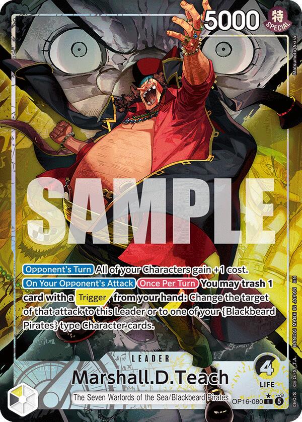 2026 The Time of Battle Marshall.D.Teach [Alternate Art] #OP16-080 card