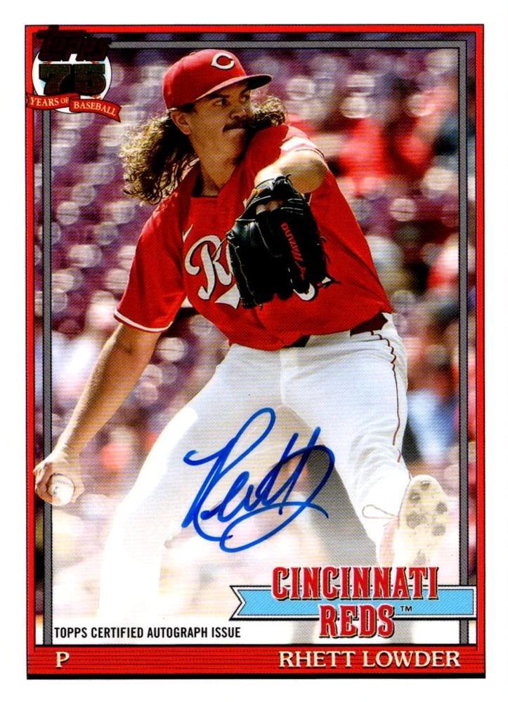 2026 Topps 1991 Autograph Rhett Lowder #91A-LOW card