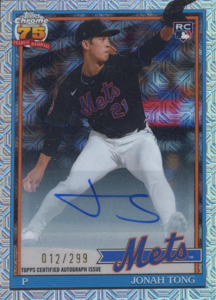 2026 Topps 1991 Chrome Jonah Tong [Autograph] #91C-34 card