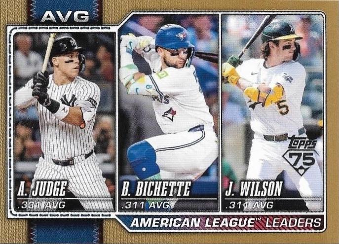 2026 Topps American League Leaders Avg [Gold] #204 card