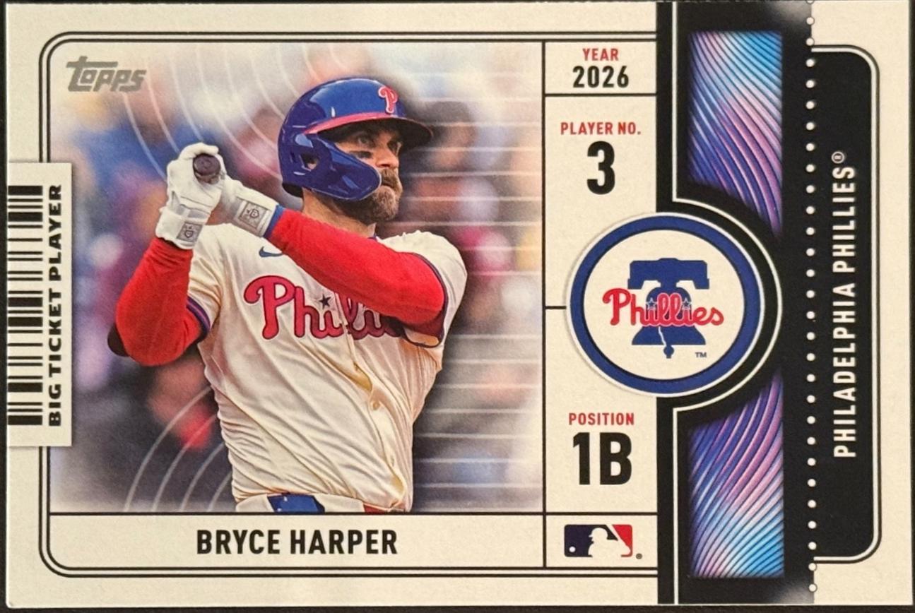 2026 Topps Big Ticket Players Bryce Harper #BTP-19 card