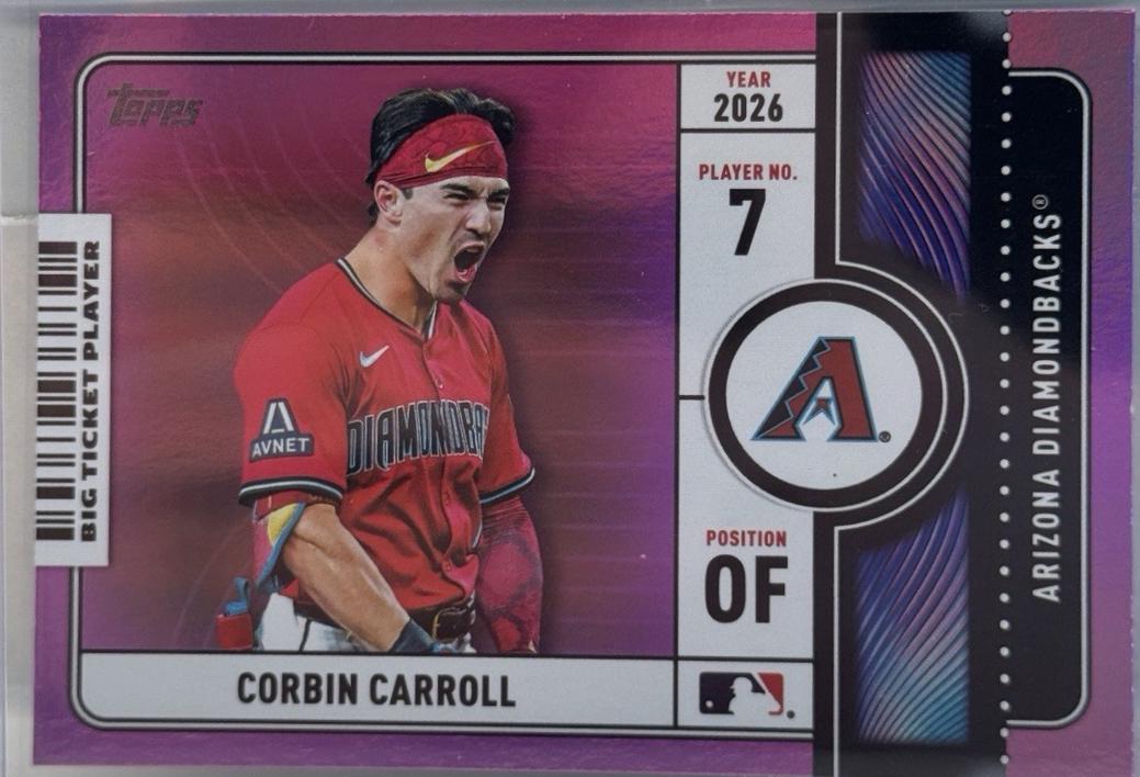 2026 Topps Big Ticket Players Corbin Carroll [Pink Foil] #BTP-6 card