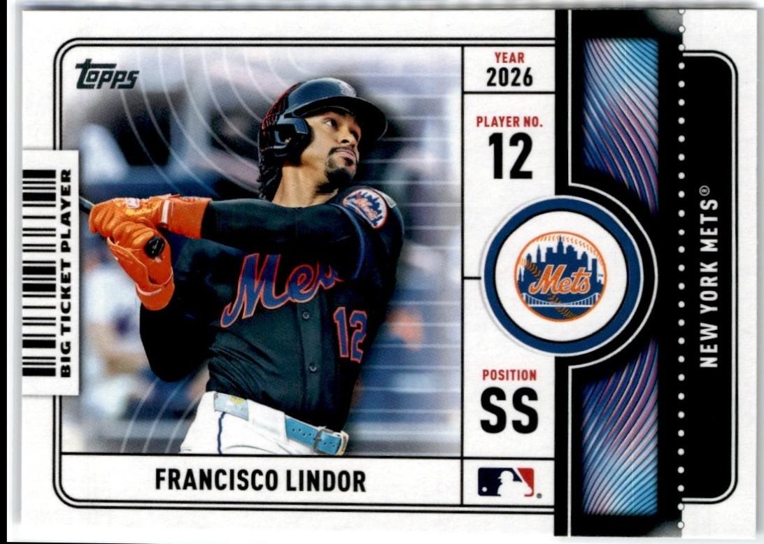 2026 Topps Big Ticket Players Francisco Lindor #BTP-10 card
