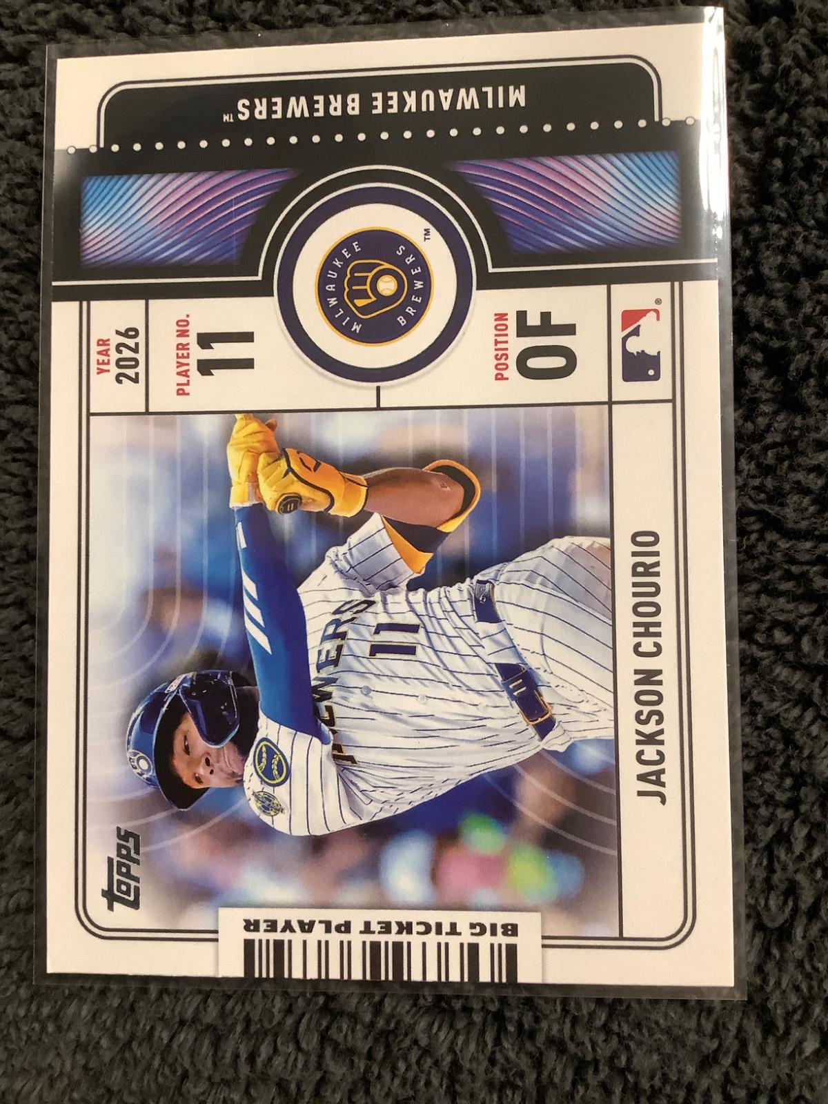 2026 Topps Big Ticket Players Jackson Chourio #BTP-12 card