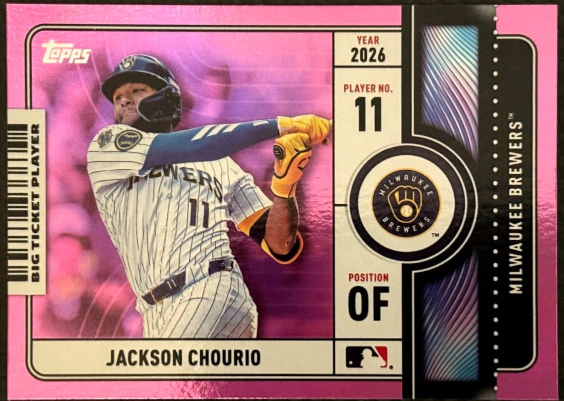 2026 Topps Big Ticket Players Jackson Chourio [Pink Foil] #BTP-12 card