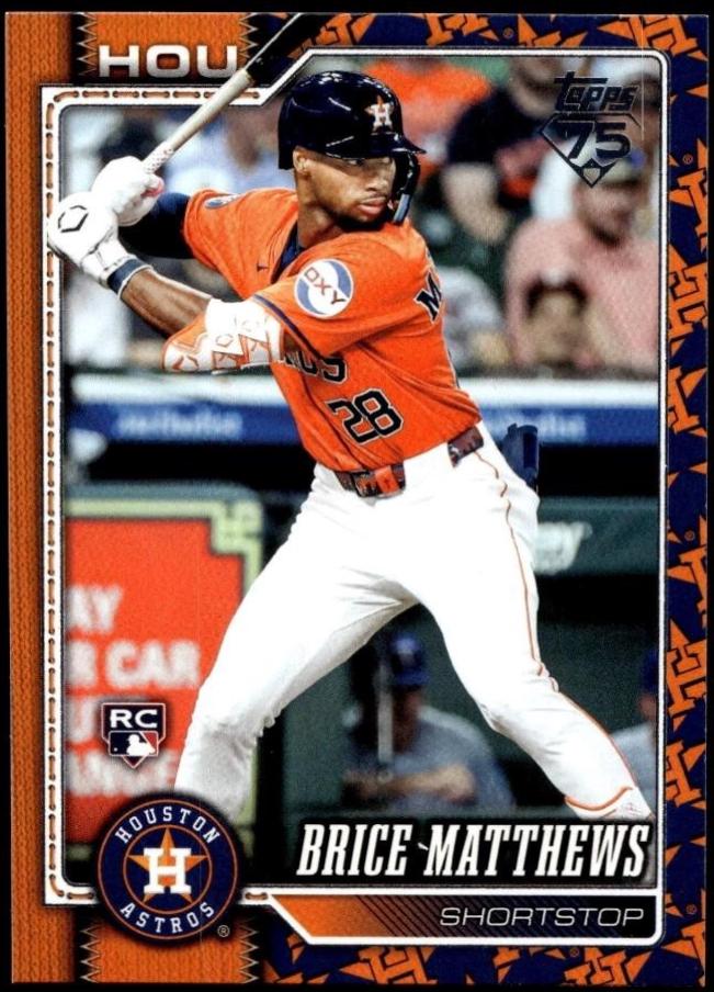 2026 Topps Brice Matthews [Team Color Border Variation] #132 card