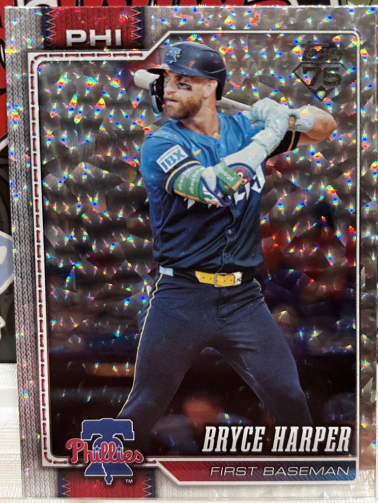 2026 Topps Bryce Harper [Silver Crackleboard] #250 card