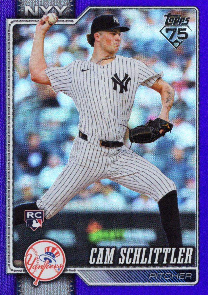 2026 Topps Cam Schlittler [Purple Rainbow] #111 card