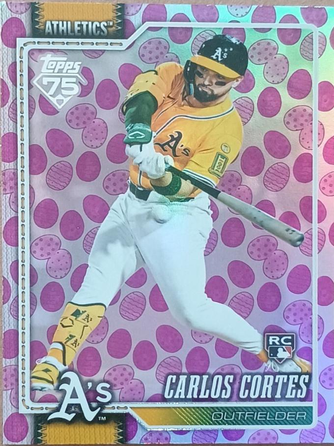2026 Topps Carlos Cortes [Holiday Dots Purple Blue] #249 card
