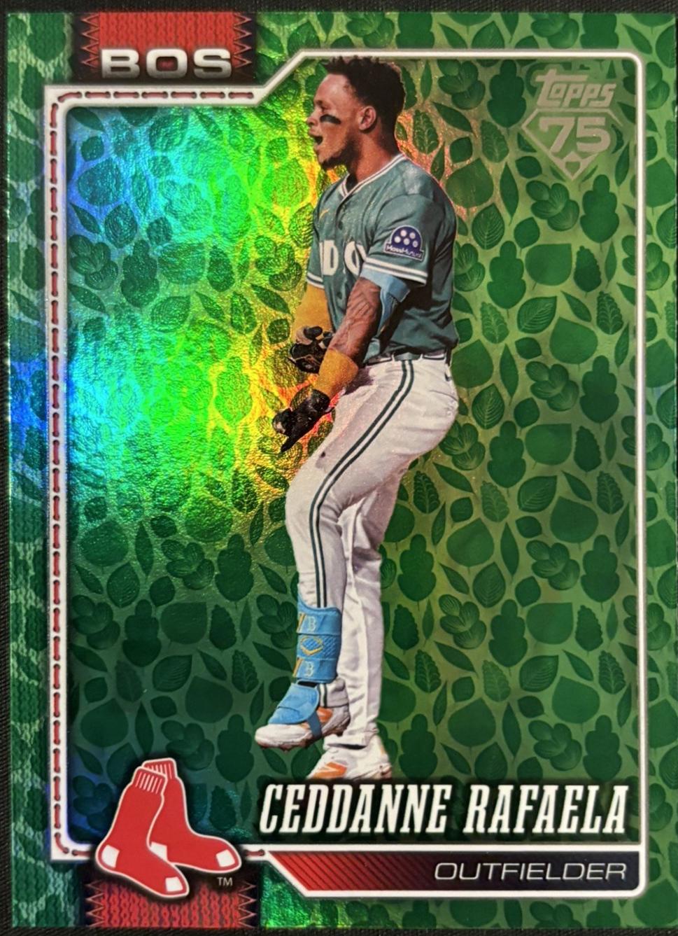 2026 Topps Ceddanne Rafaela [Holiday Green] #101 card