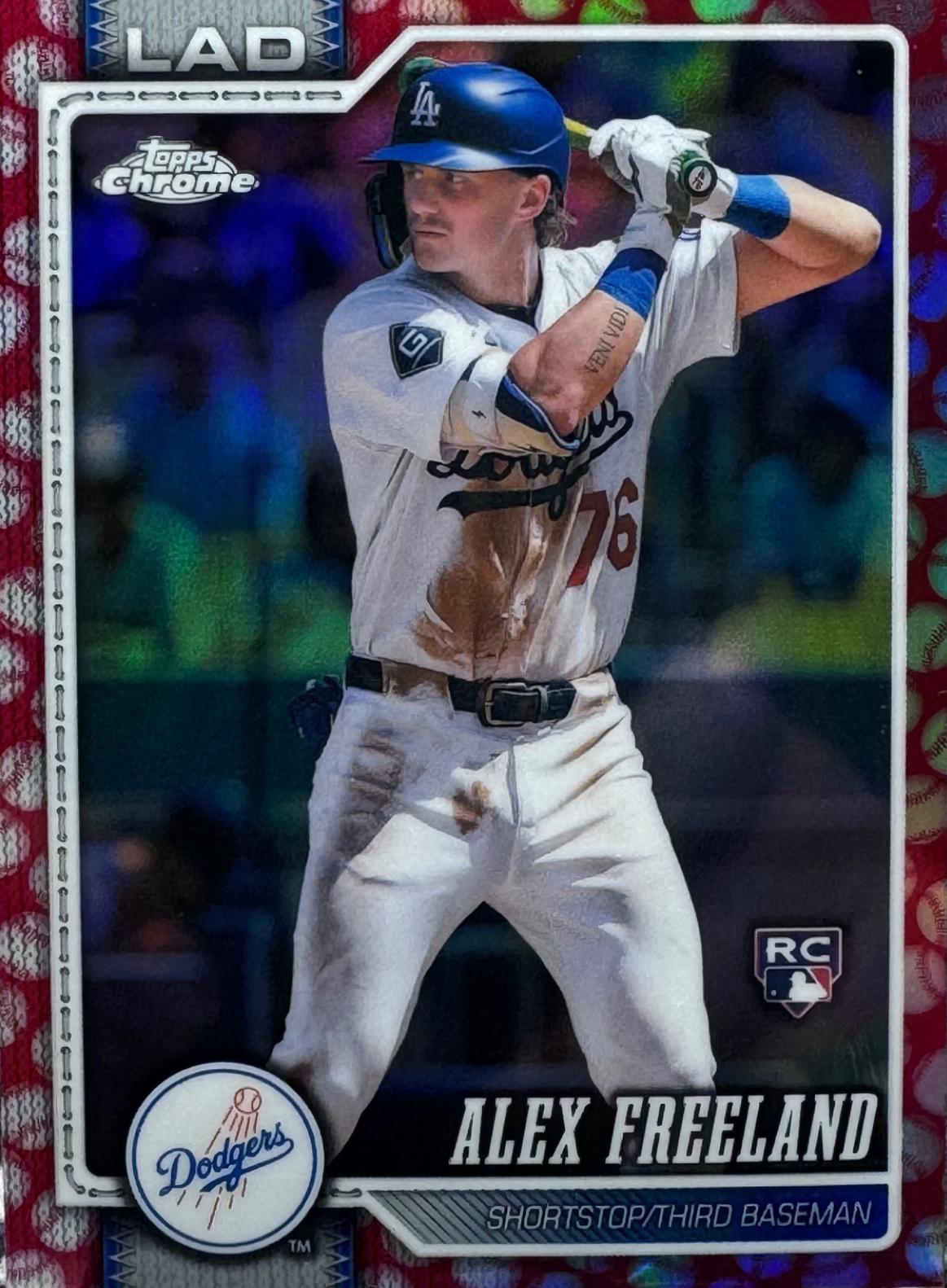 2026 Topps Chrome Alex Freeland [Baseball Seams Refractor] #102 card