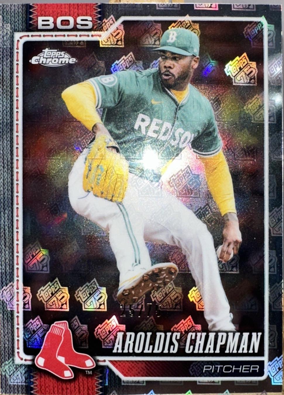 2026 Topps Chrome Aroldis Chapman [75th Anniversary Refractor] #145 card