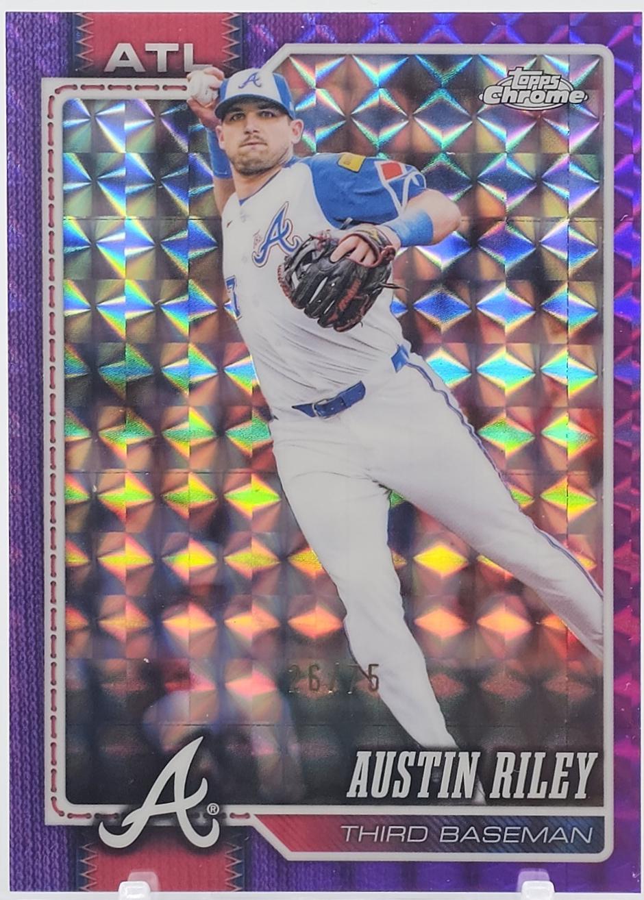 2026 Topps Chrome Austin Riley [Purple Geometric Refractor] #171 card