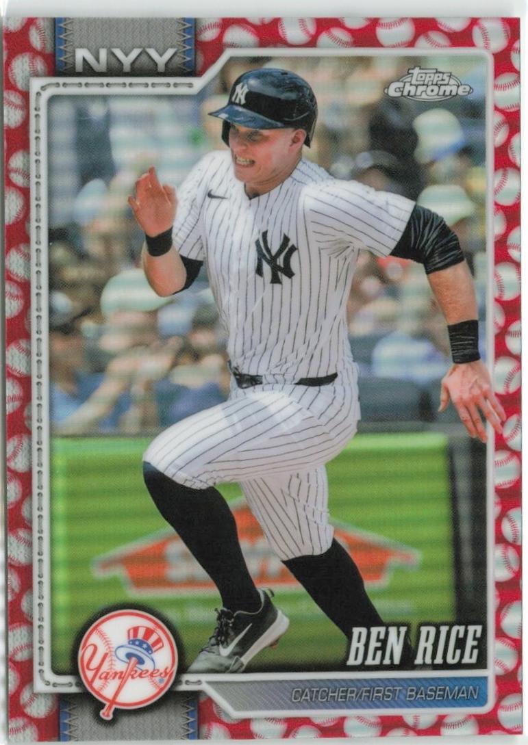 2026 Topps Chrome Ben Rice [Baseball Seams Refractor] #295 card