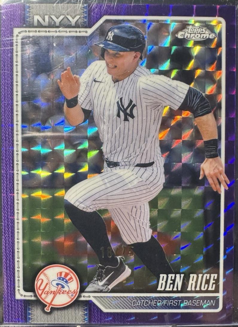 2026 Topps Chrome Ben Rice [Purple Geometric Refractor] #295 card