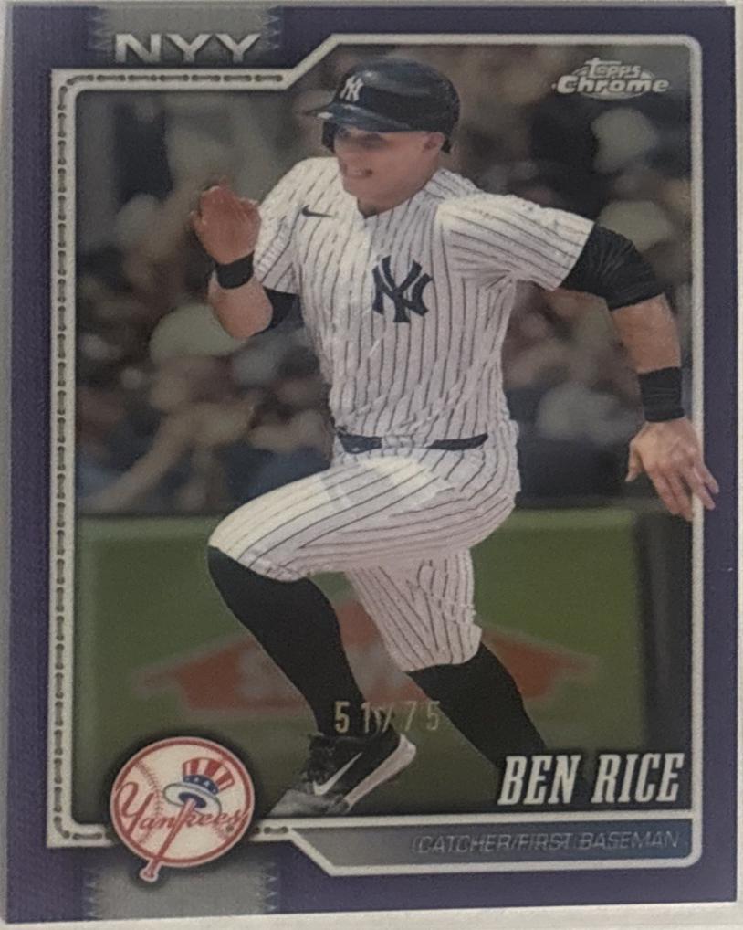 2026 Topps Chrome Ben Rice [Purple X-Fractor] #295 card