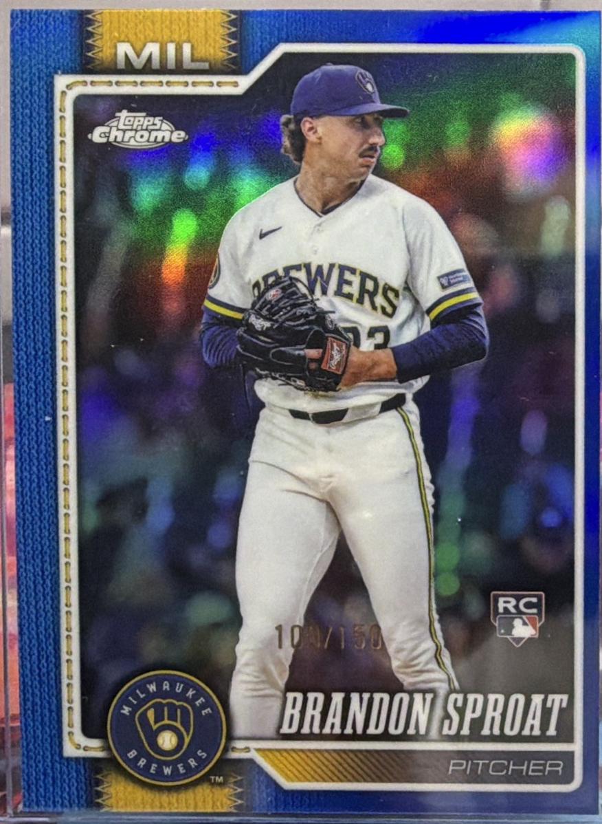2026 Topps Chrome Brandon Sproat [Blue X-Fractor] #59 card