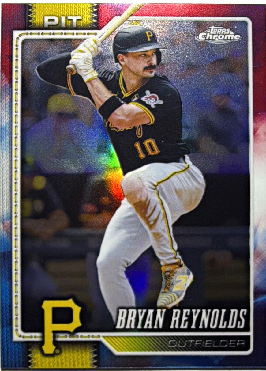 2026 Topps Chrome Bryan Reynolds [Red White Blue Refractor] #163 card