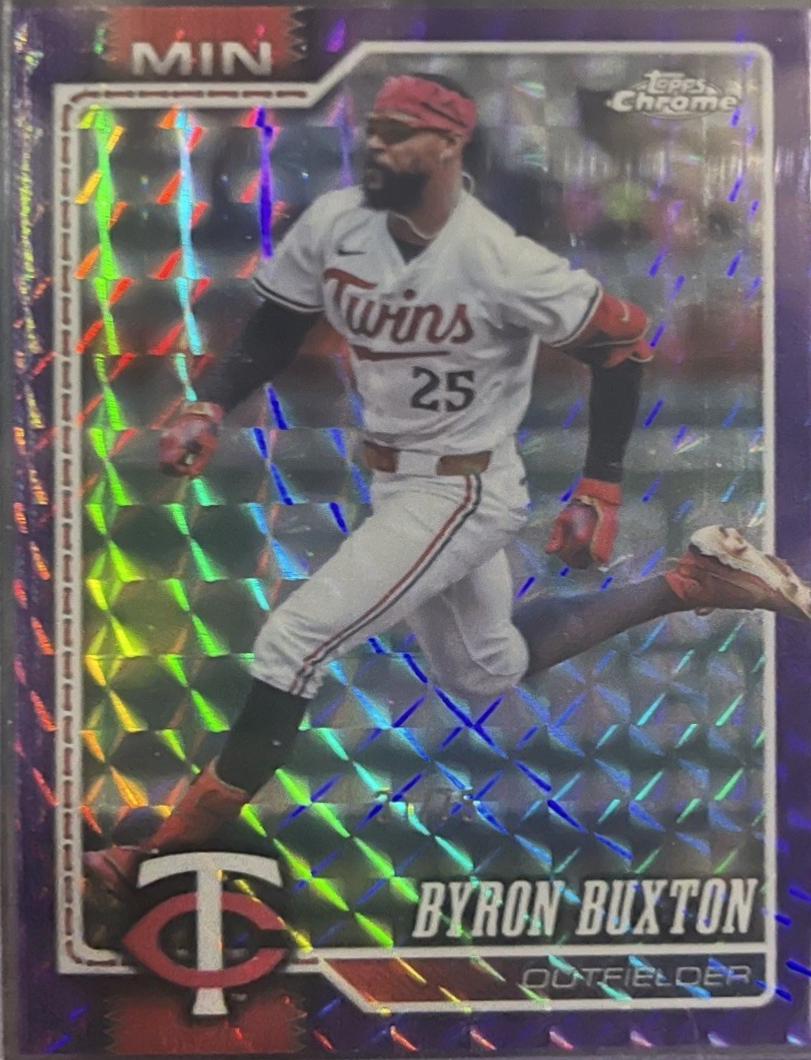 2026 Topps Chrome Byron Buxton [Purple Geometric Refractor] #173 card