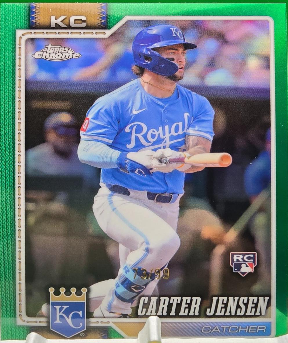 2026 Topps Chrome Carter Jensen [Green X-Fractor] #39 card