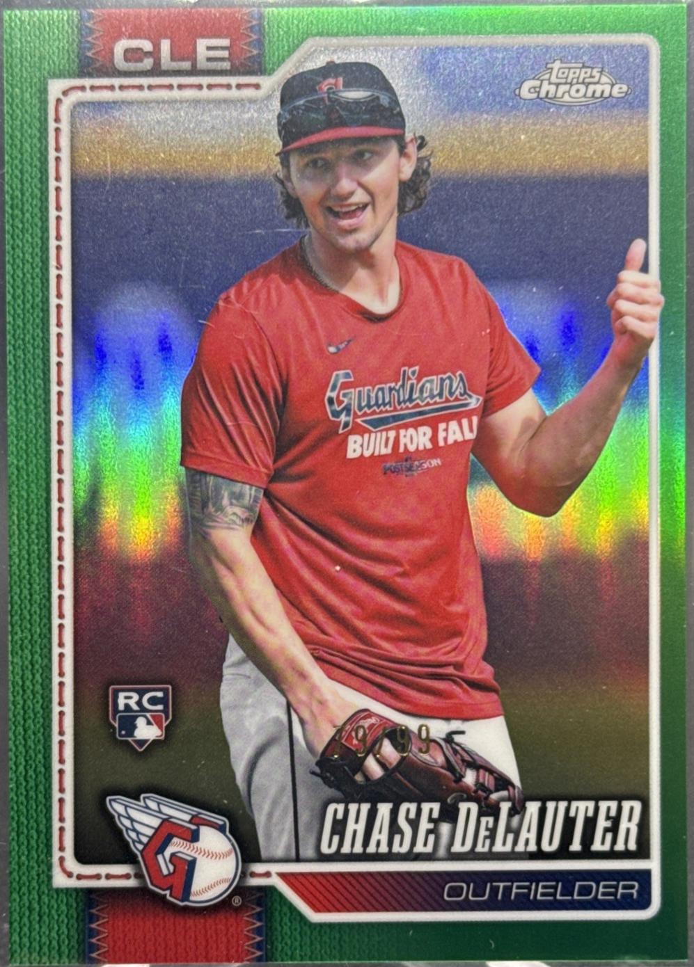 2026 Topps Chrome Chase DeLauter [Green Image Variation] #284 card